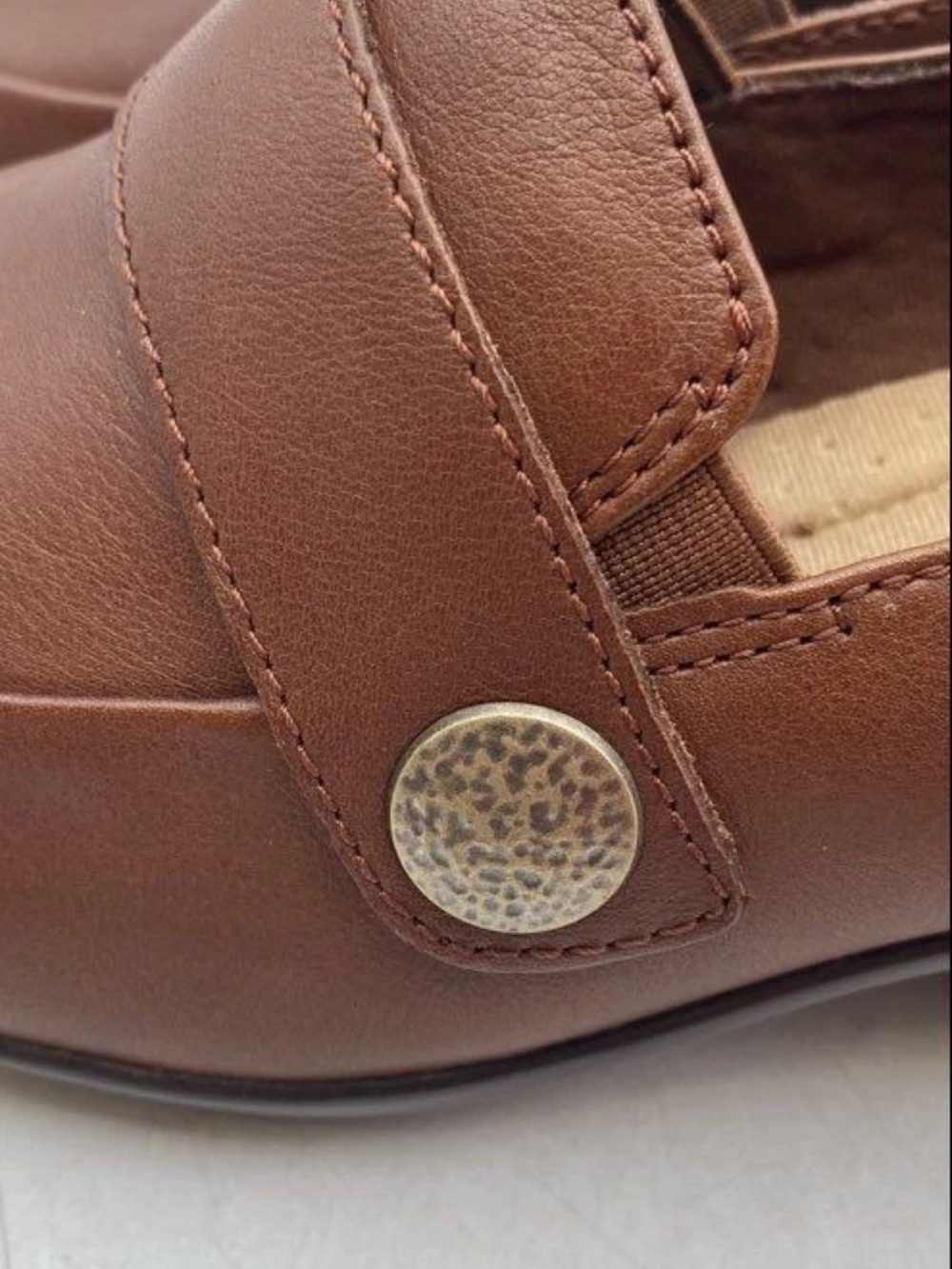Clarks Emily Andria Brown Leather Slip-On Loafers nwot - Picture 3 of 8